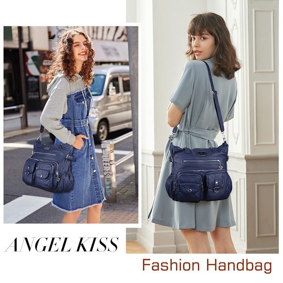 Blue PU Leather Versatile Hobo Bag - Picture 2 of 7